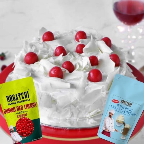 WHIPPING CREAM FOR CAKE - 50G, BUY 1 GET 1 + FREE JUMBO Cherry Karonda (50G)